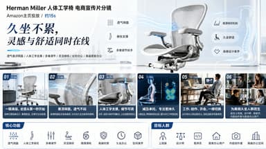 Ergonomic Chair Product Film reference image 1